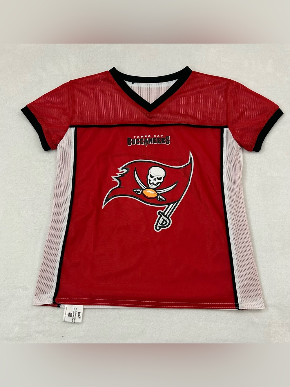 Tampa Bay Buccaneers NFL Flag Football Red Reversible Boys Youth Jersey Size M